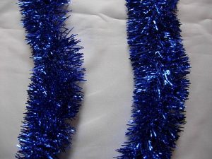 2M (6.5 FT) CHRISTMAS TINSEL TREE DECORATIONS TINSEL GARLAND (BLUE)