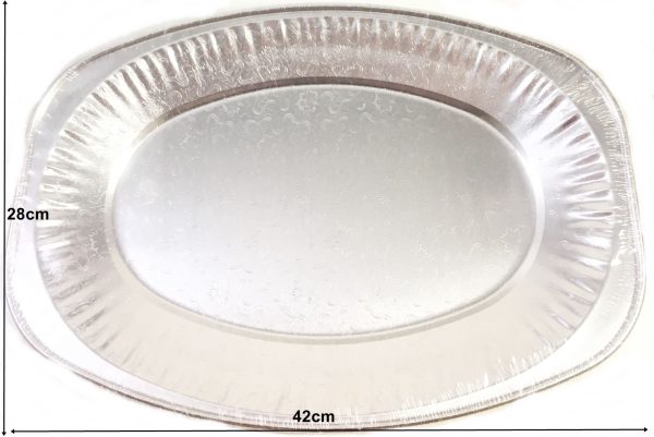 3 EMBOSSED MEDIUM PLATTER 42CM X 28CM APPROX