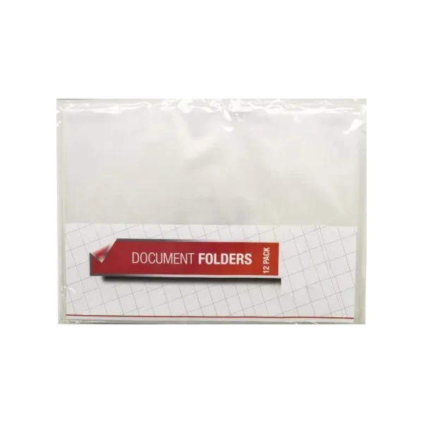 PACK OF 12 A4 DOCUMENT FOLDERS