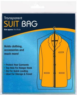 KNIGHT TRANSPARENT SUIT BAG 61 X 91CM