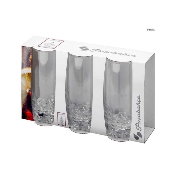 PASABAHCE 3 PCS SYLVANA LONG DRINK GLASS 385 ML