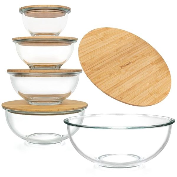 STACKABLE GLASS BOWL SET PACK OF 5