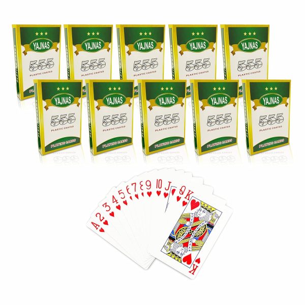 PACK OF 10 ASSORTED COLOUR PLAYING CARDS