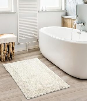 ADORN BATHROOM MAT CREAM WHITE 40 X 65CM