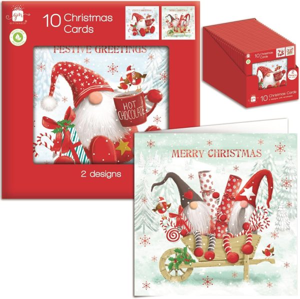 GIFTMAKER GONKS CHRISTMAS GREETINGS CARDS PACK OF 10