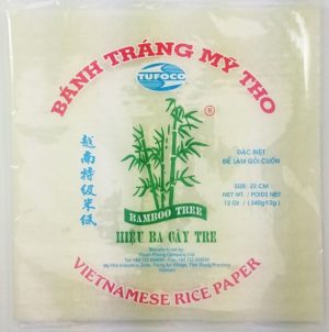 SQUARE VIETNAMESE RICE PAPER 22CM 401885