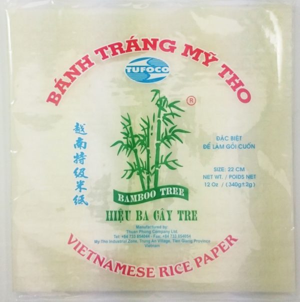 SQUARE VIETNAMESE RICE PAPER 22CM 401885