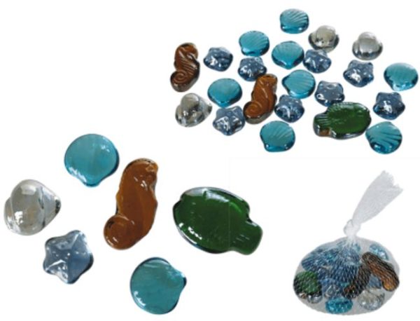 DECORATION GLASS NUGGETS SEA LIFE