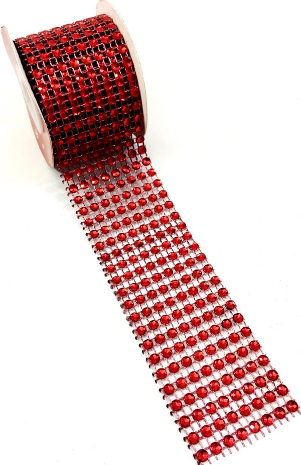 RED SEQUIN RIBBON CHRISTMAS WEDDING DECORATION