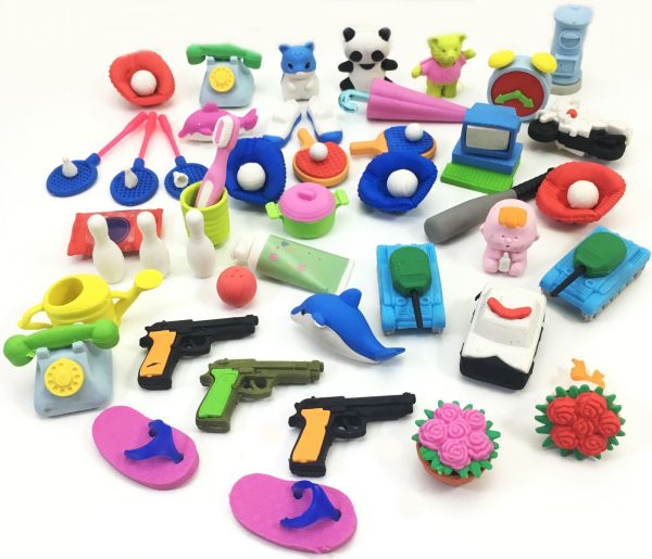 ASSORTED DESIGN NOVELTY ERASERS CUTE ASSORTED