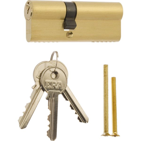 ERA EURO DOUBLE 6 PIN CYLINDER LOCK 40/60 SATIN BOX