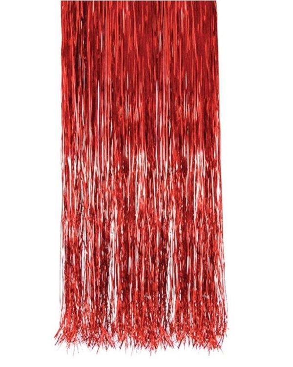 RED SHREDDED FOIL TINSEL LAMETTA ANGEL HAIR PARTY XMAS DECORATION STRIP CUT ART CRAFT ( RED ONL