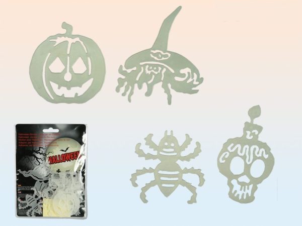 PACK OF 12 HALLOWEEN STICKER GLOW IN THE DARK