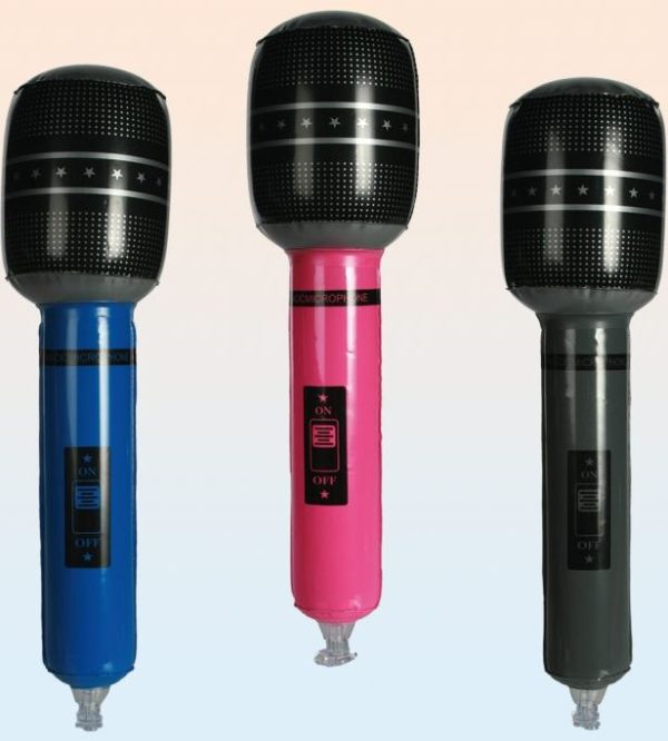 INFLATABLE MICROPHONE ASSORTED COLOUR (SEND ONE ONLY!)