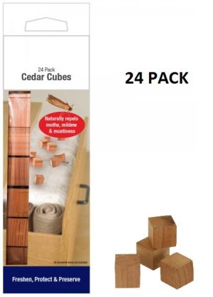 PACK OF 24 CEDAR CUBES