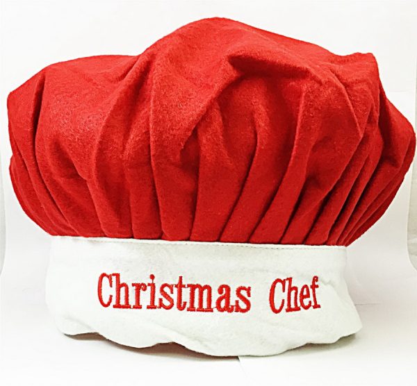 ADULT CHRISTMAS CHEF HAT CHRISTMAS COOK RED - 1 PC