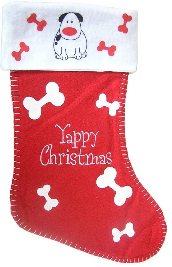 YAPPY DOG CHRISTMAS STOCKING FOR A HAPPY DOG