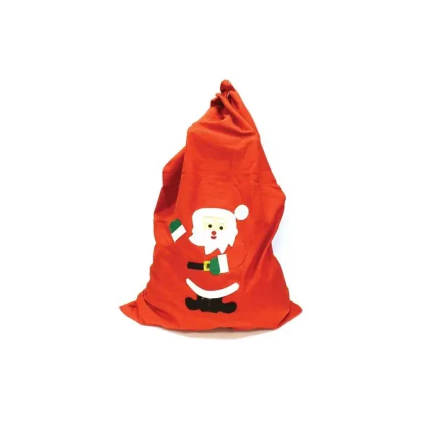 GIANT DELUXE FELT XMAS SANTA SACK 90CM X 62CM WITH SANTA