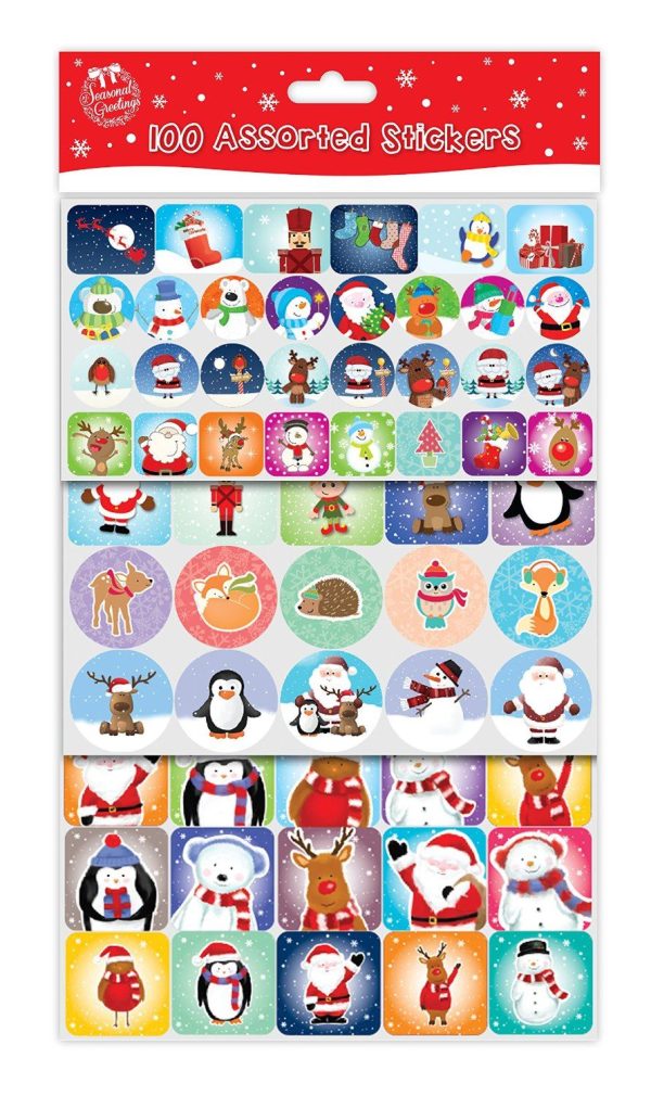 100 ASSORTED CHRISTMAS STICKER