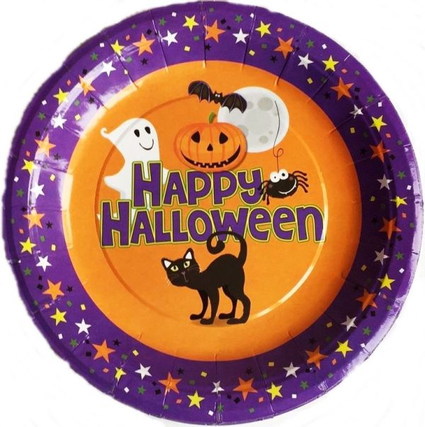 10 PARTY PLATES HAPPY HALLOWEEN 7''