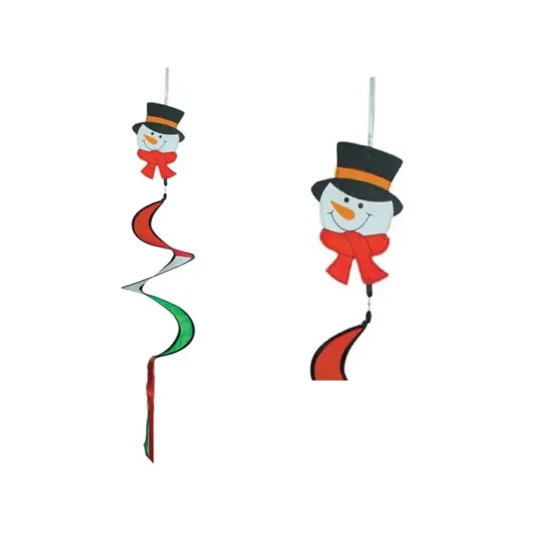 CHRISTMAS SNOWMAN HANGING GARDEN WIND SPIRAL PARTY HOME DECORATION