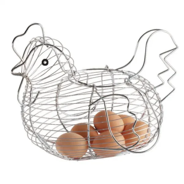 APOLLO HEN DESIGN METAL BASKET FOR EGGS