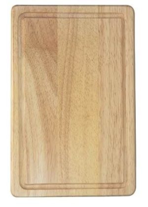 HEVEA WOOD RECTANGLE CHOPPING BOARD 30 X 20CM