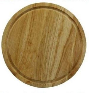 HEVEA WOOD ROUND CHOPPING BOARD 25CM
