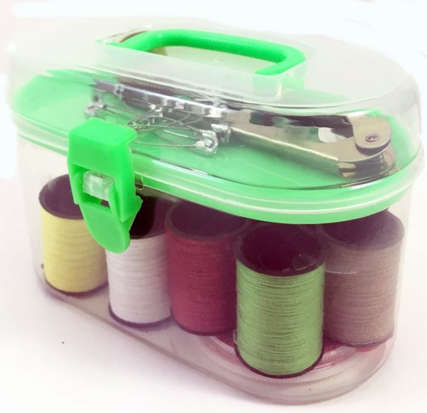 SEWING KIT IN PLASTIC BOX