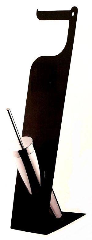 BLACK PELICAN TOILET ROLL AND BRUSH HOLDER
