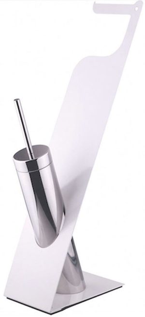 WHITE PELICAN TOILET ROLL AND BRUSH HOLDER