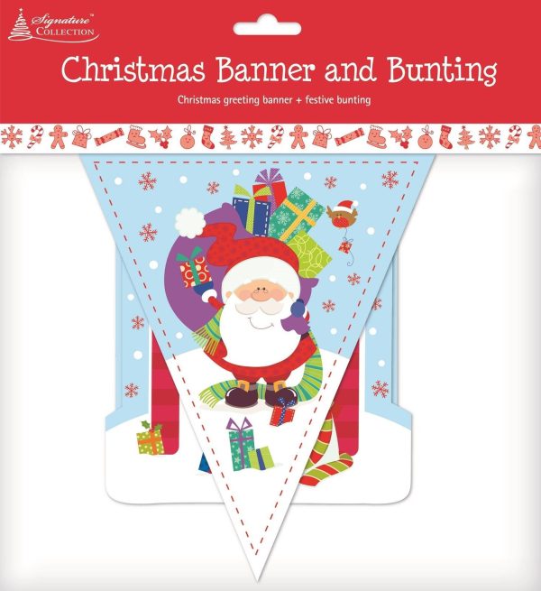 CHRISTMAS GREETING BANNER - BUNTING SET