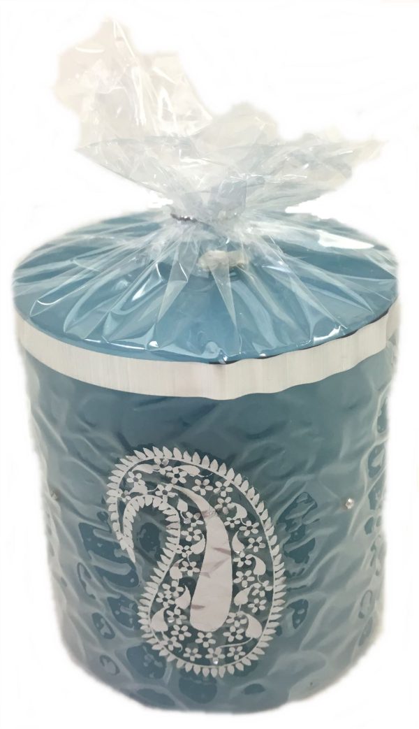 CANDLE PAISLEY BLUE LEMON GRASS