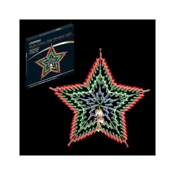 MULTI COLOUR STAR SILHOUETTE LED 60CM