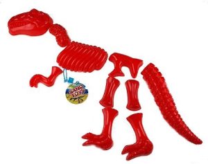 LARGE T- REX DINOSAUR SKELETON SAND PIT MOULD BEACH TOY (RED) TY2788