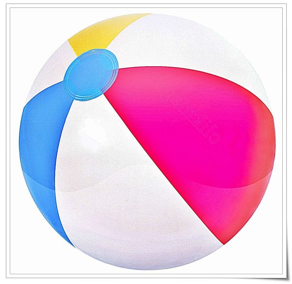 INFLATABLE BLOWUP PANEL BEACH BALL 16 INCH