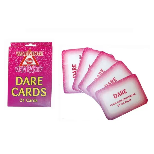 PACK of 1 OF 24 HEN PARTY DARE CARD ACCESSORIES