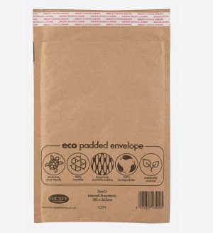 COUNTY KRAFT PADDED ENVELOPE D 180 X 265MM PACK OF 10