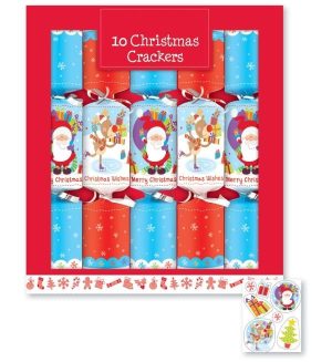 10 CHRISTMAS CRACKERS CUTE CHARACTERS