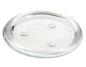12 X 1.5CM GLASS CANDLE PLATE
