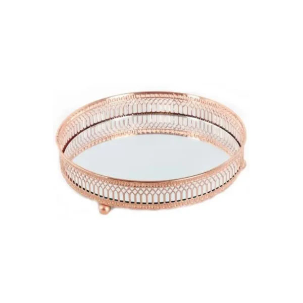 20CM COPPER MIRROR BASE CANDLE PLATE