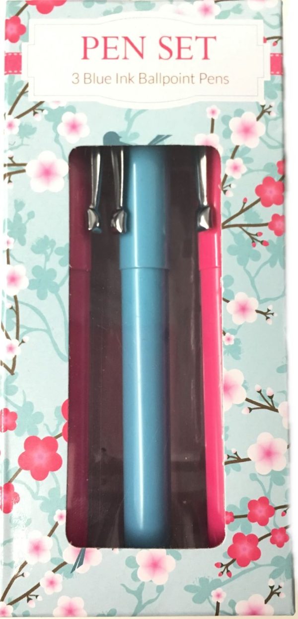 3 PENS IN BOX-CHERRY BLOSSOM