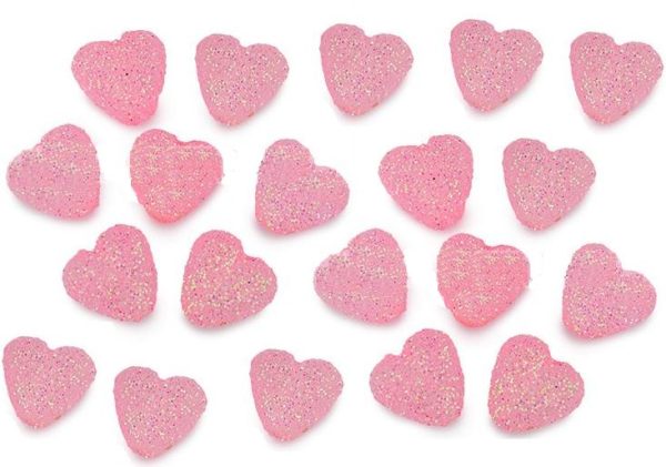 GLITTER HEART CRAFT EMBELLISHMENTS