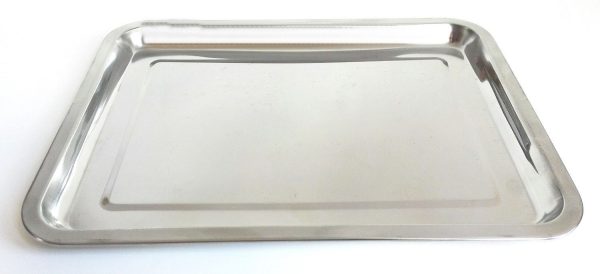 STAINLESS STEEL RECTANGULAR SERVING TRAY