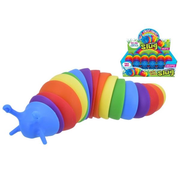 HGL RAINBOW WRIGGLY NOISY SLUG SENSORY TOY