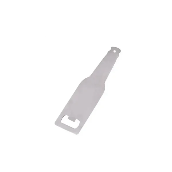 BOTTLE SHAPED SILVER BOTTLE OPENER