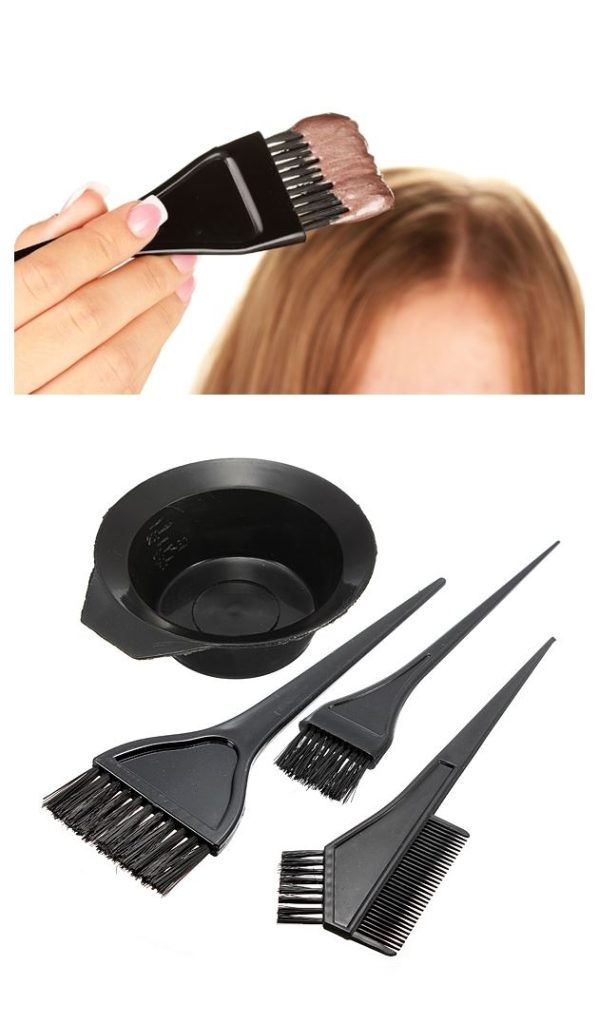 HAIR COLOURING BRUSH DYE AND BOWL SET KIT
