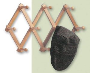 EXPANDABLE 10 HOOKS KITCHEN UTENSILS PEG RACK HARDWOOD MULTI PURPOSE ( HH5335 )