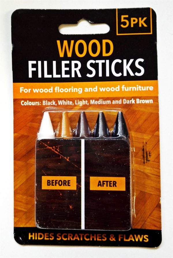 WOOD FILLER STICKS 5 PCS FLOOR COLOUR