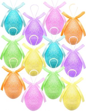 PACK OF 12 GLITTER EGGS